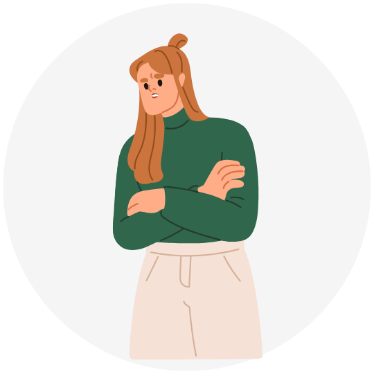 Websitebesucher-Typ skeptische Sandra